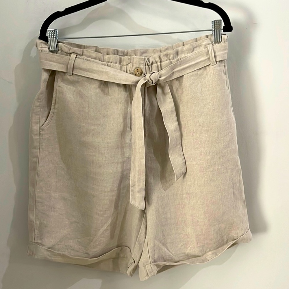 100% Linen Shorts M